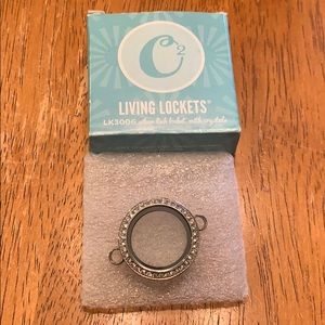 New Silver Link Locket with crystals